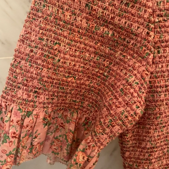 LoveShackFancy Floral Smocked Dress with Embroidery Detail Size M - Picture 13 of 13